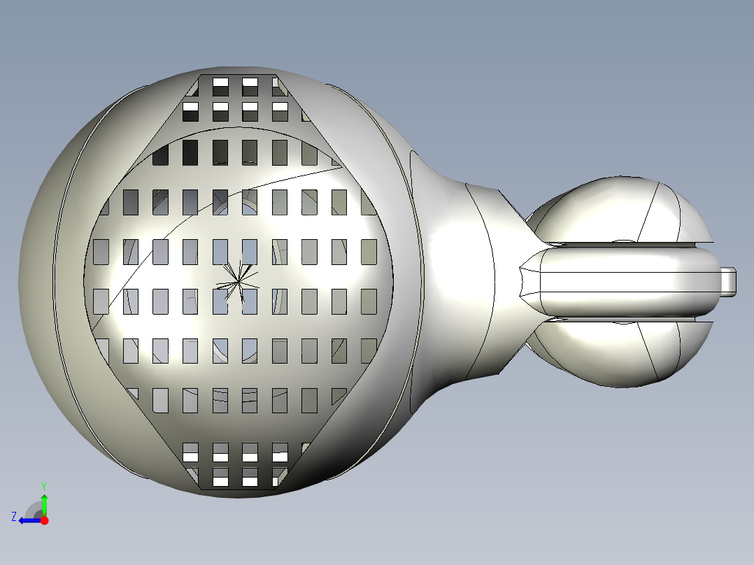 吹风机UG建模右视图