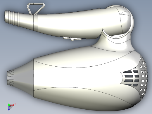 吹风机UG建模俯视缩略图