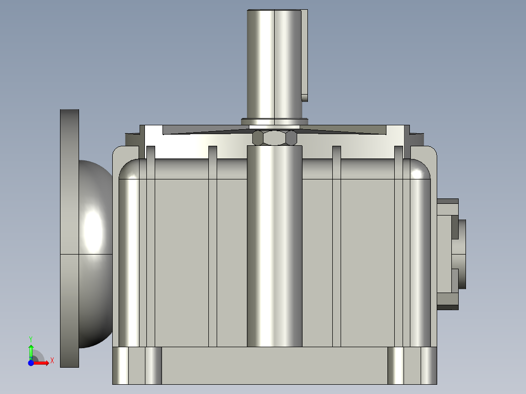 WPDO型蜗杆减速机WPDO100-60-B前视图