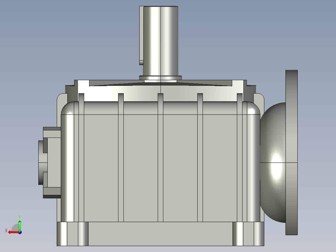 WPDO型蜗杆减速机WPDO100-60-B后视图