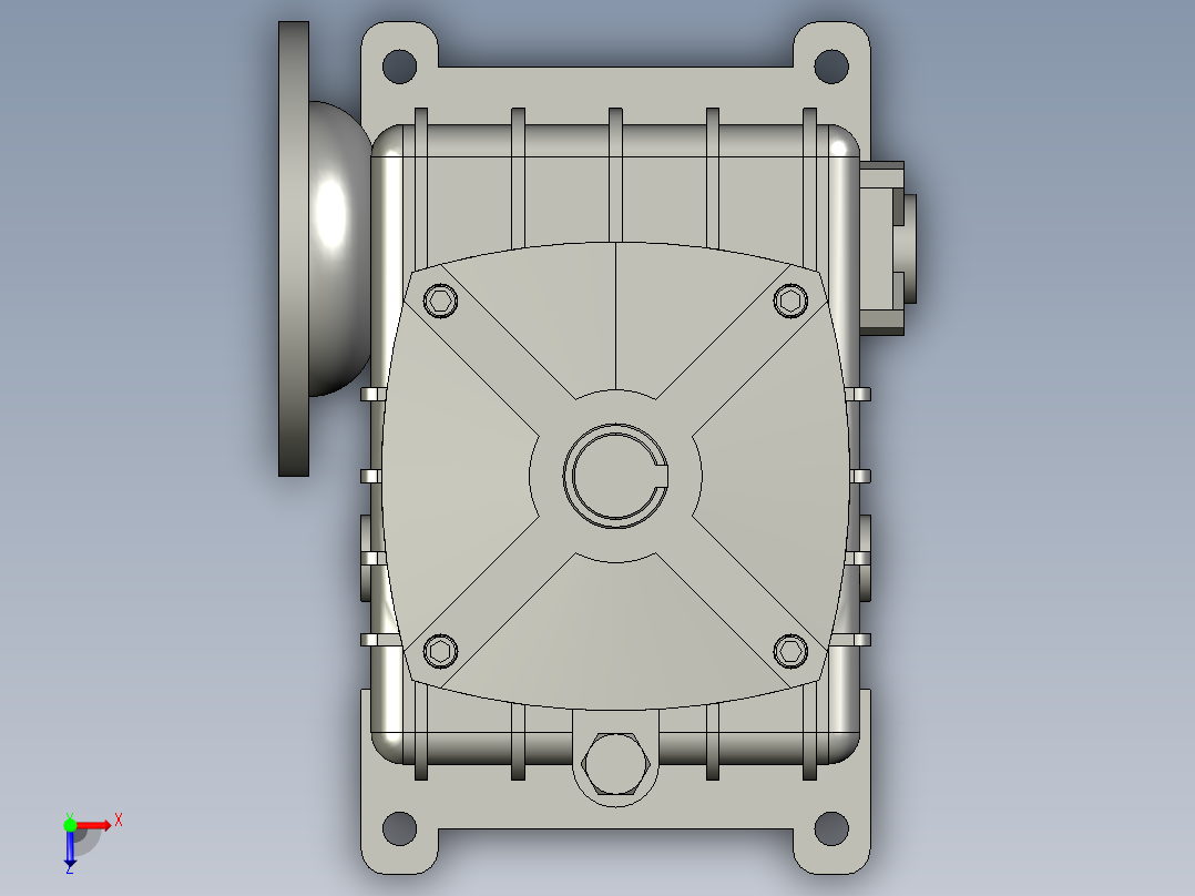 WPDO型蜗杆减速机WPDO100-60-B俯视图