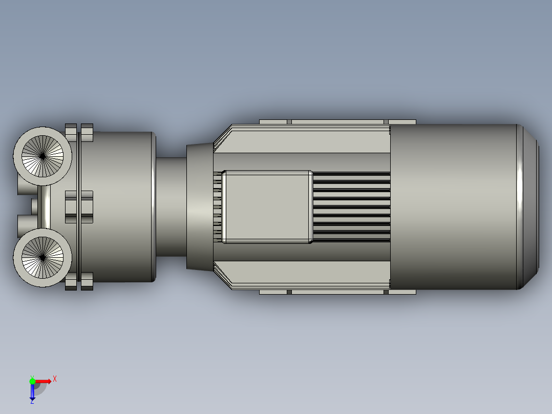 2BV2070水环式真空泵俯视图