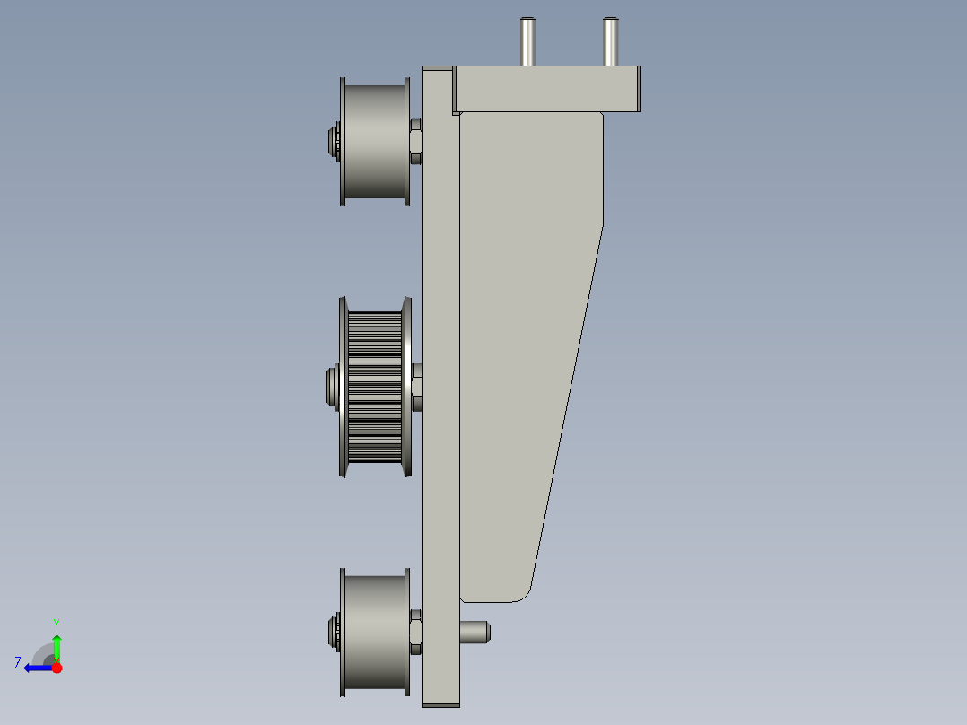170423A4-同步带惰轮组件右视图