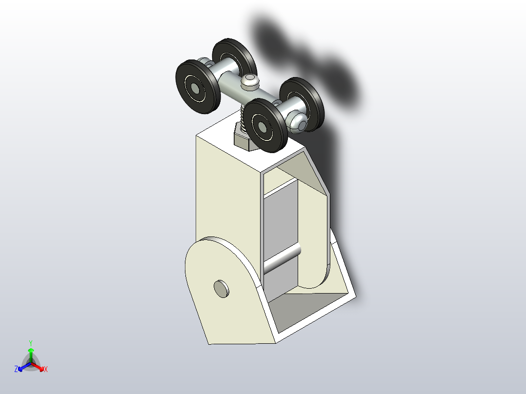 滑轮01正等轴测图