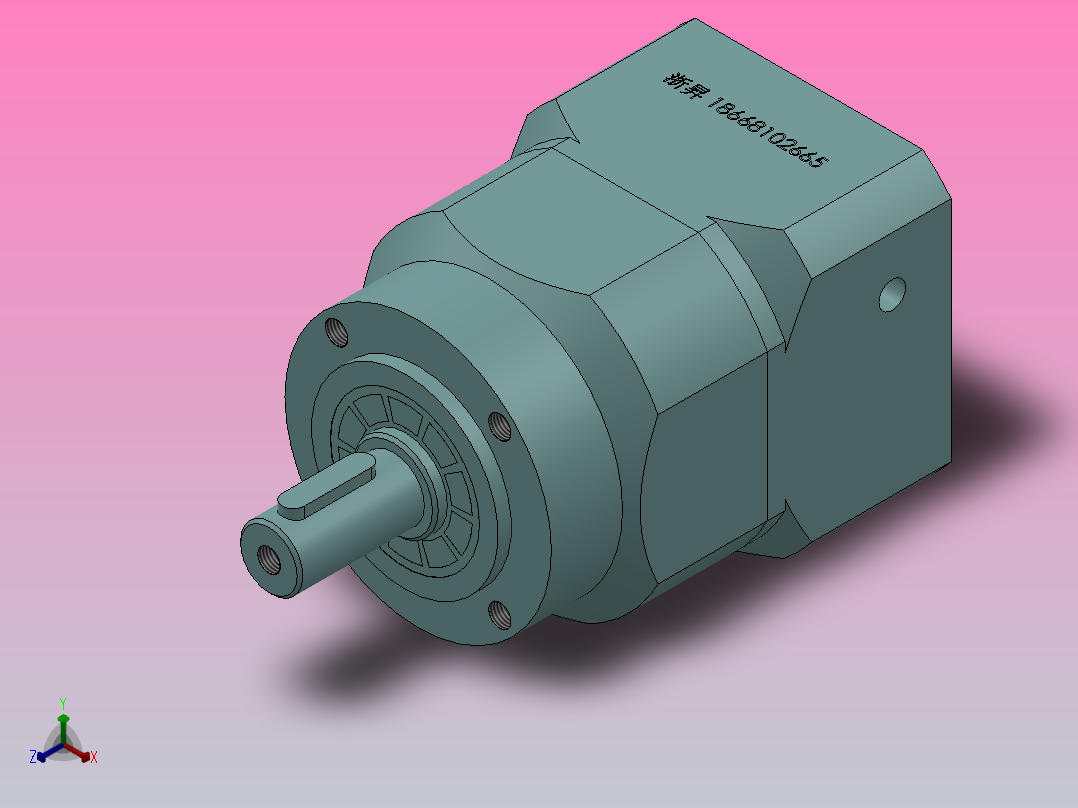 PLE60(孔输出)精密行星减速机[PLE60-4-S2-P2-14]主视图