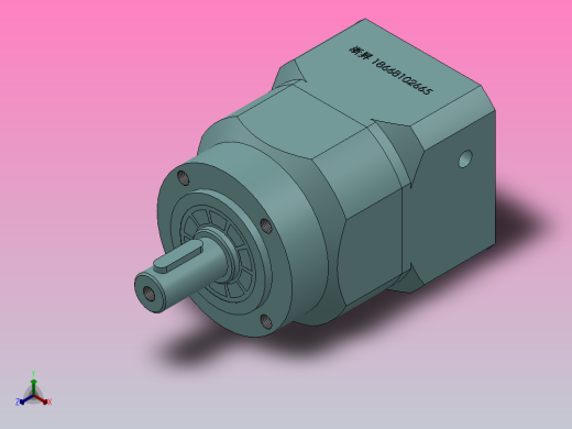 PLE60(孔输出)精密行星减速机[PLE60-4-S2-P2-14]正等轴测缩略图