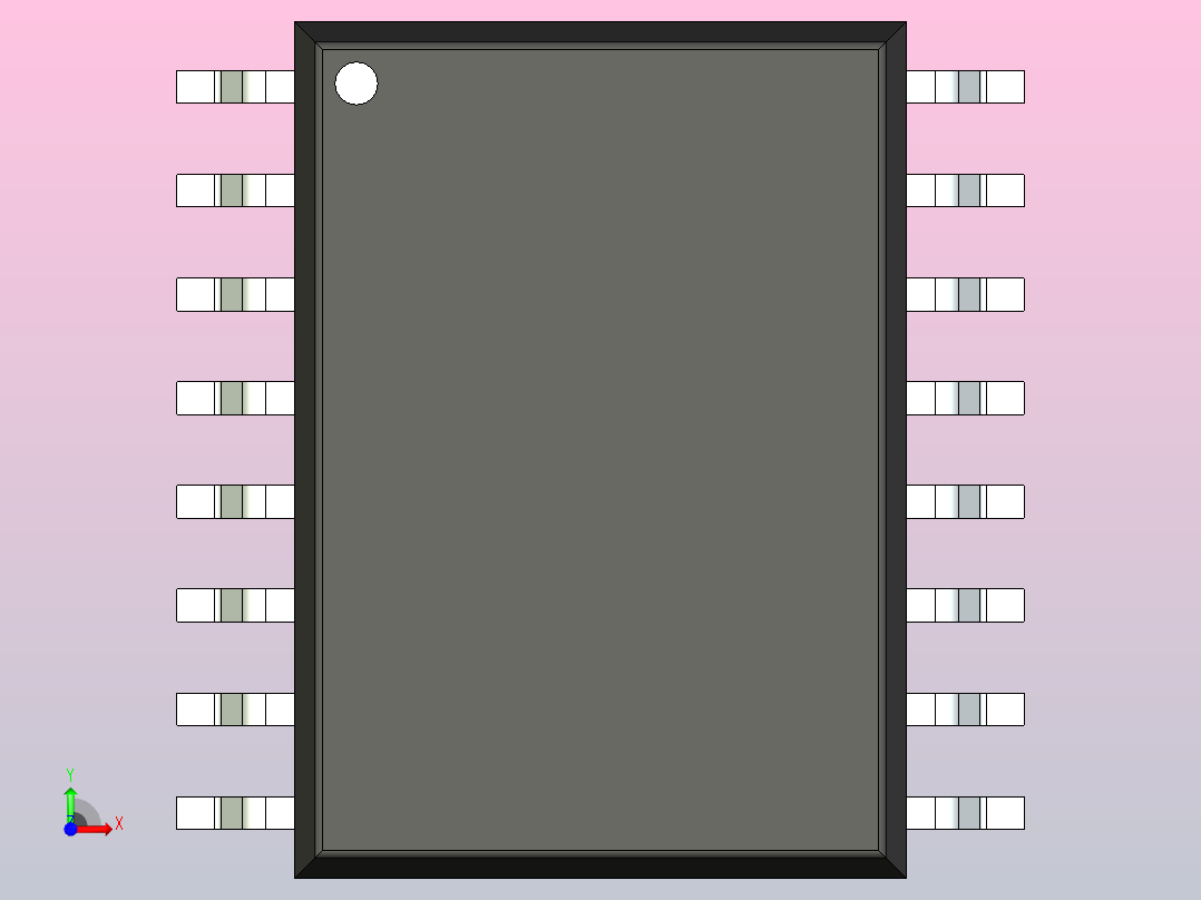 106x SOIC 封装（小外形集成电路）SOIC127P1032X265-16N前视图
