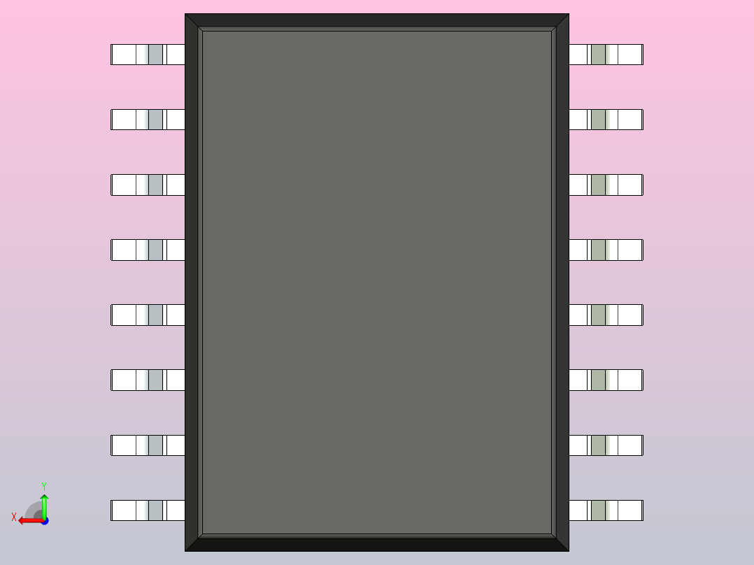 106x SOIC 封装（小外形集成电路）SOIC127P1032X265-16N后视图