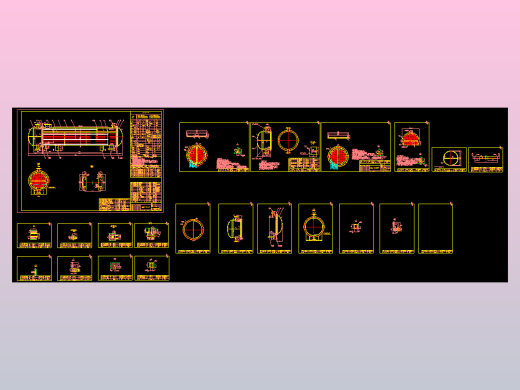 80m2卧式冷凝器全套图