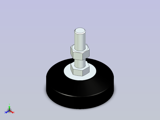 脚轮脚杯3D  WAL22-D120-M20-L75.x_t正等轴测缩略图