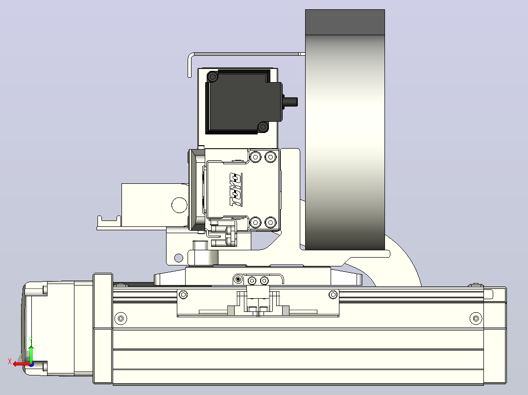 XYGT320-A4-50-100-M-C-0001负载5-8KG XY丝杆模组 内嵌式 XYGT320-A4 替换东佑达TOYO直线滑台模组后视图