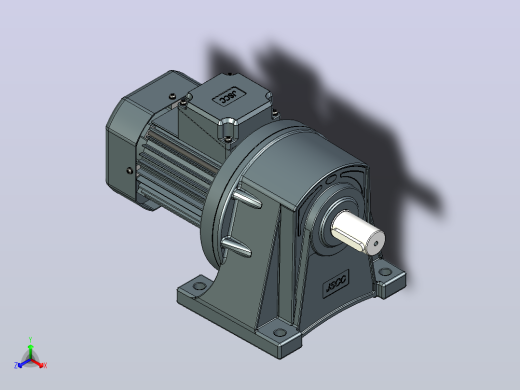 精研卧式标准电机 s370h03-U正等轴测缩略图