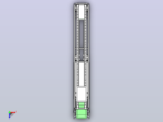 300x2000x150单层顶部回流物料架俯视缩略图
