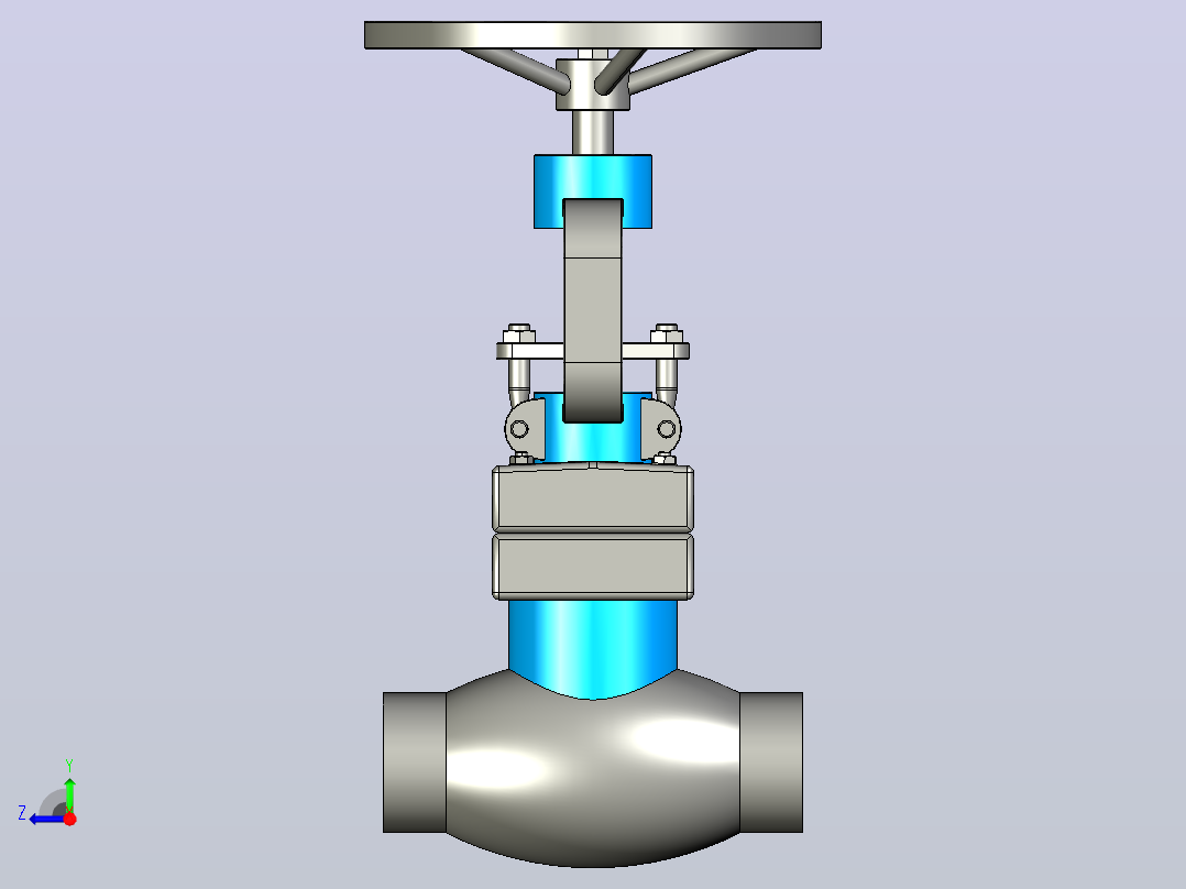J-CJ41-11-61H-16、25、40锻钢截止阀[J-CJ41-11-61H-16、25、40]右视图