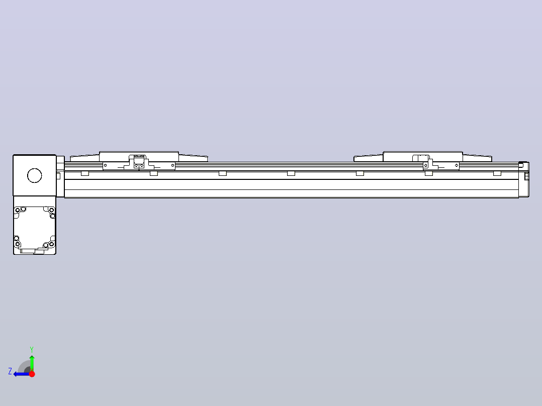 皮带直线轴双滑块型TPA-GCBS-120-P70-L100-LP-M20-N3右视图