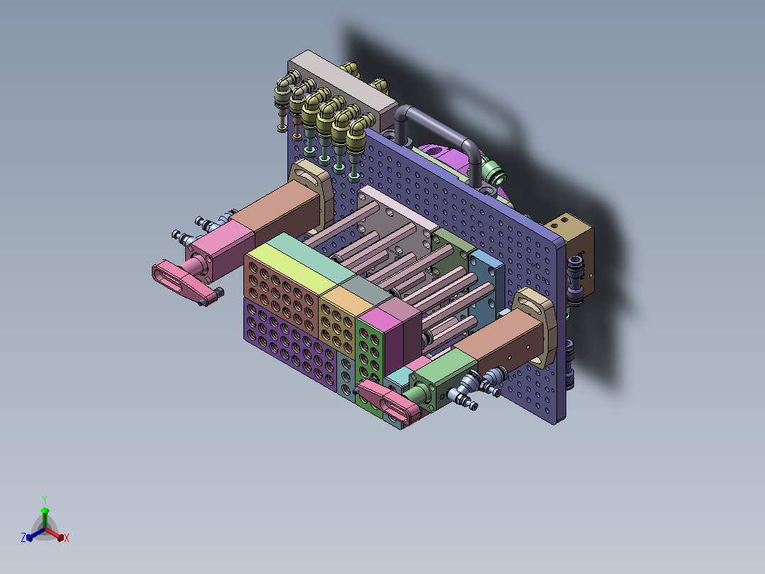 自制真空吸盘工装正等轴测图