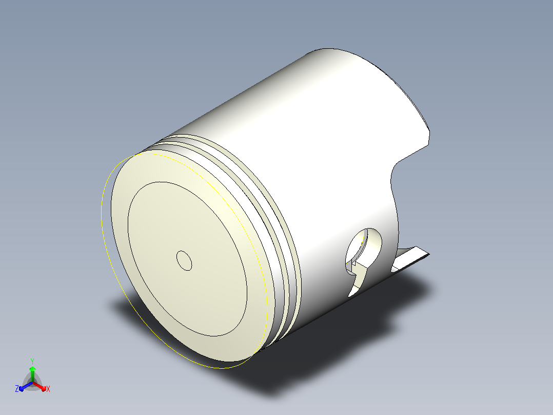 二冲程活塞主视图