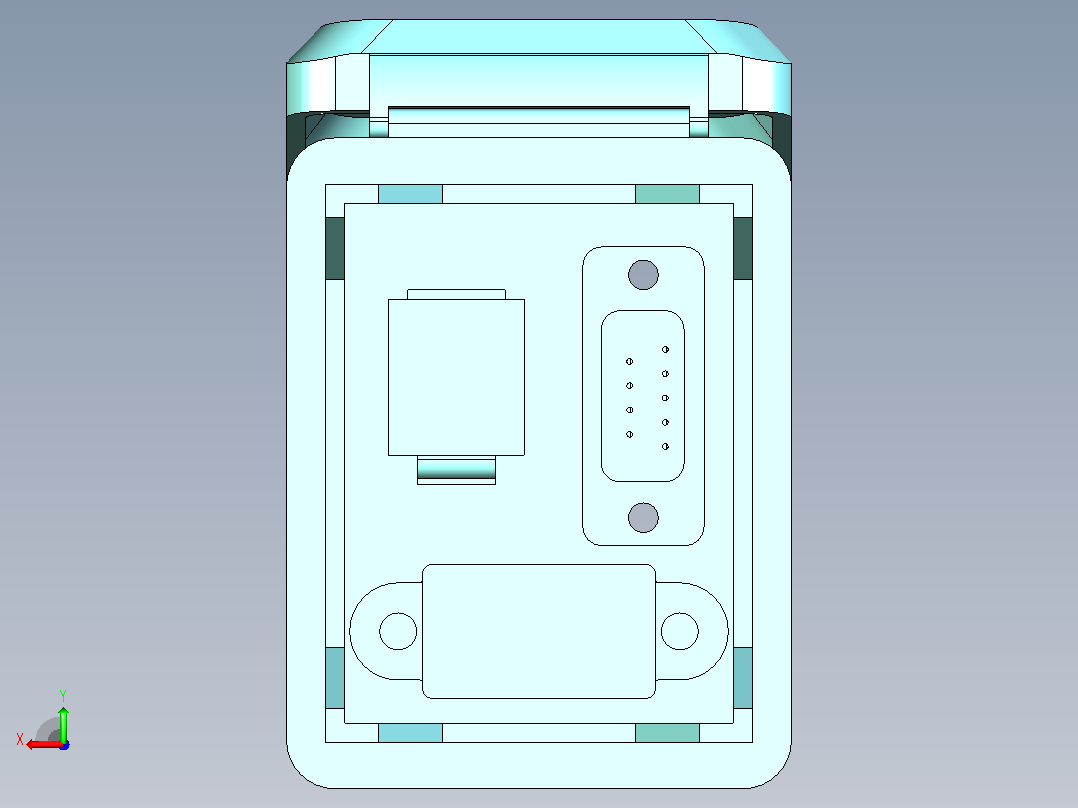 通讯面板插座面板h410-2后视图