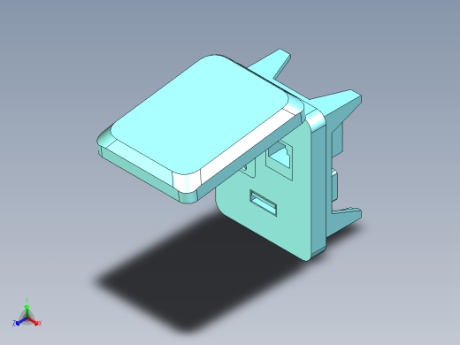 通讯面板插座面板h410-2正等轴测缩略图