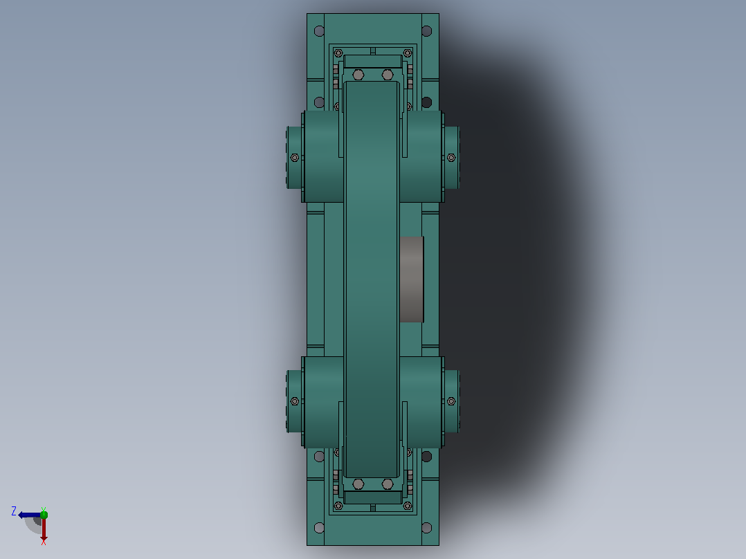 键连接液压盘式制动系统_HKPZ1600F100×2-Ⅲ-BH俯视图