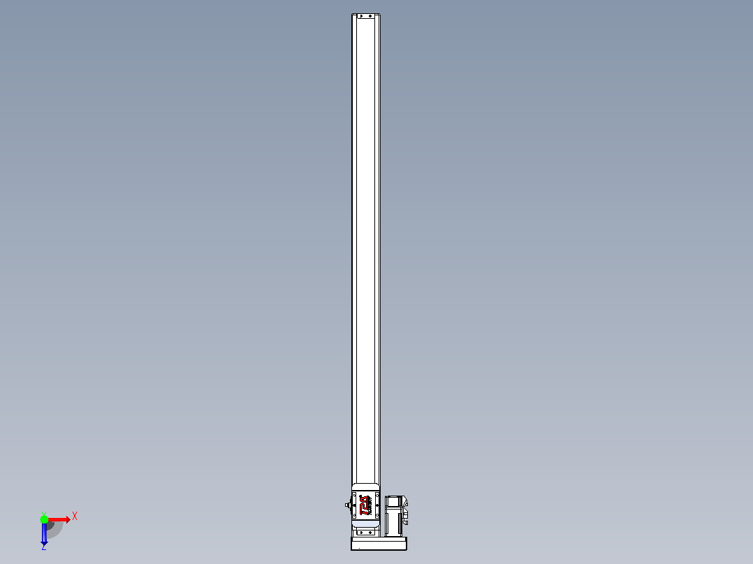 滚珠丝杠直线轴带导轨全封闭TPA-HCR-65S-1610C-L1050-MR-Y-P10-N3俯视图