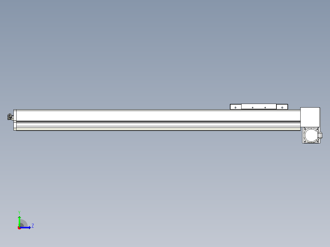 MCB17无尘皮带滑台[MCB17-L40-800-RD-P40-C3]左视图