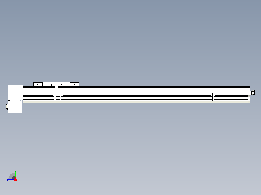 MCB17无尘皮带滑台[MCB17-L40-800-RD-P40-C3]右视图