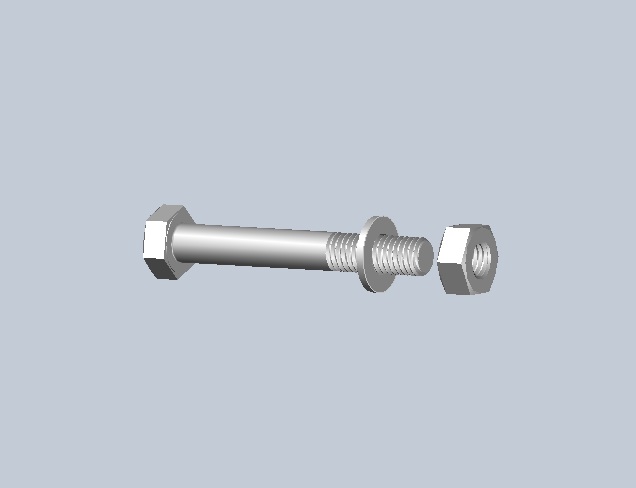 M10 x 70 六角头螺栓和螺母