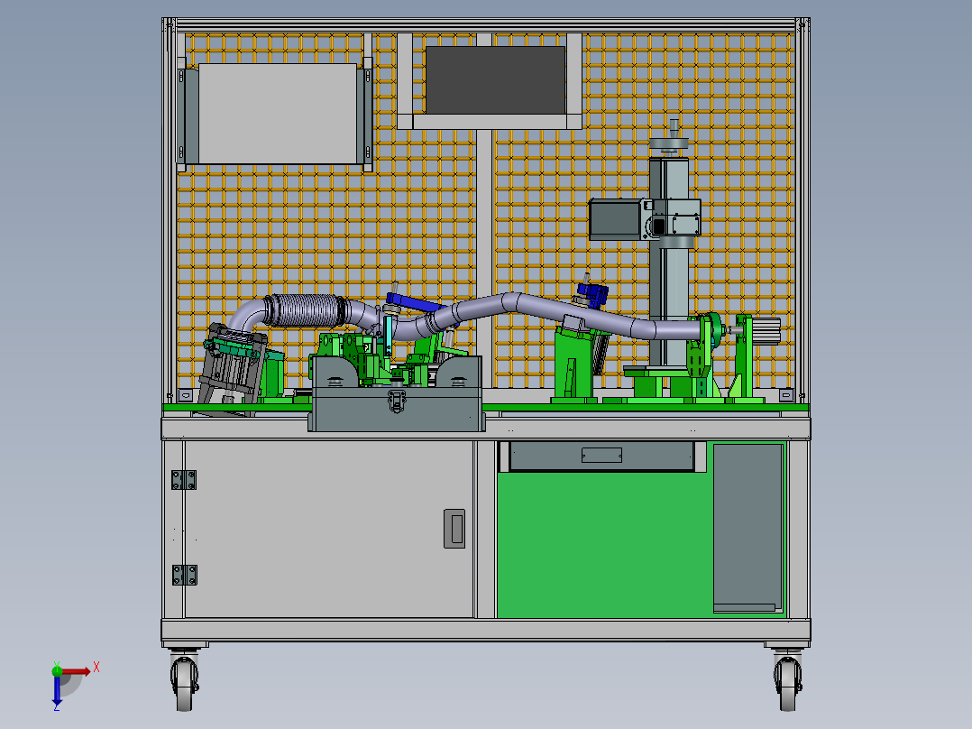 排气管前段气密，刻字，装吊耳3合一工装sw20俯视图
