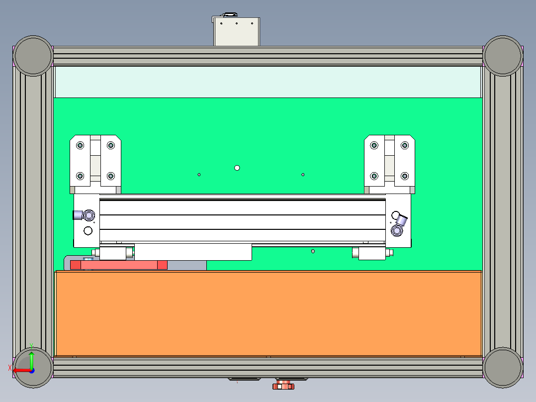 卧式活塞销装配机3D图纸H989 非标自动化设备3D图纸3D模型后视图