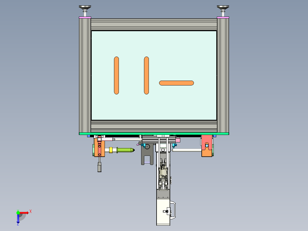 卧式活塞销装配机3D图纸H989 非标自动化设备3D图纸3D模型俯视图