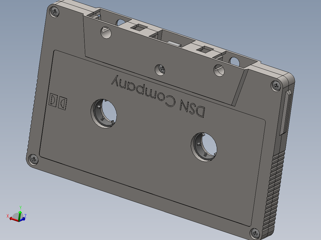 solidworks 卡型磁带盒