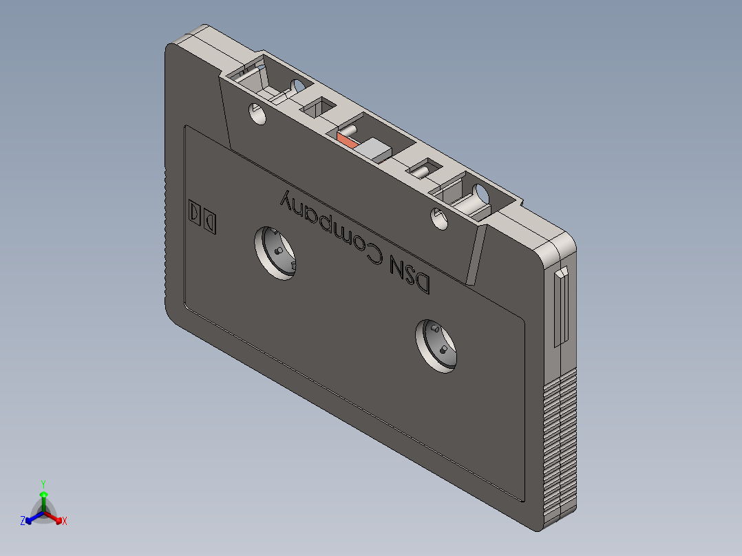 solidworks 卡型磁带盒正等轴测图