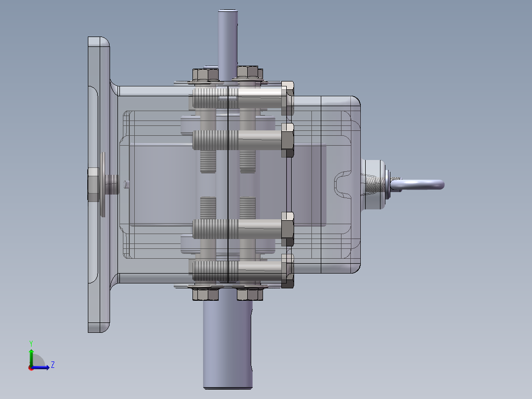详细的减速机左视图