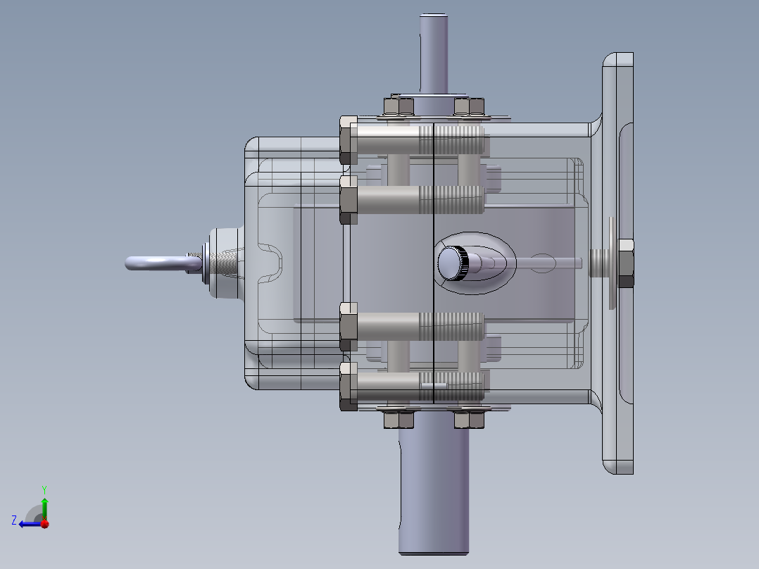 详细的减速机右视图