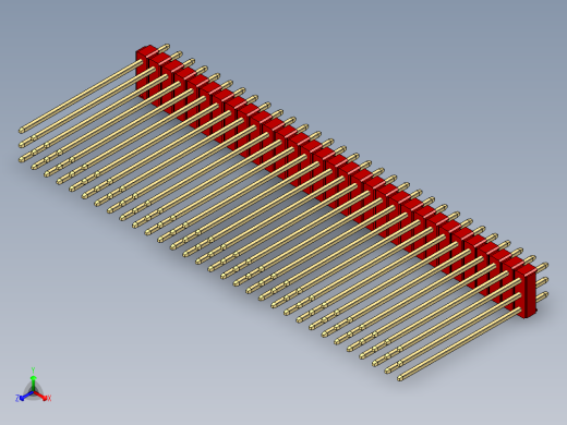 彩色公头100mil（2.54mm）系列-DS1021_red_3x31p_100mil_Type43_rev1.0