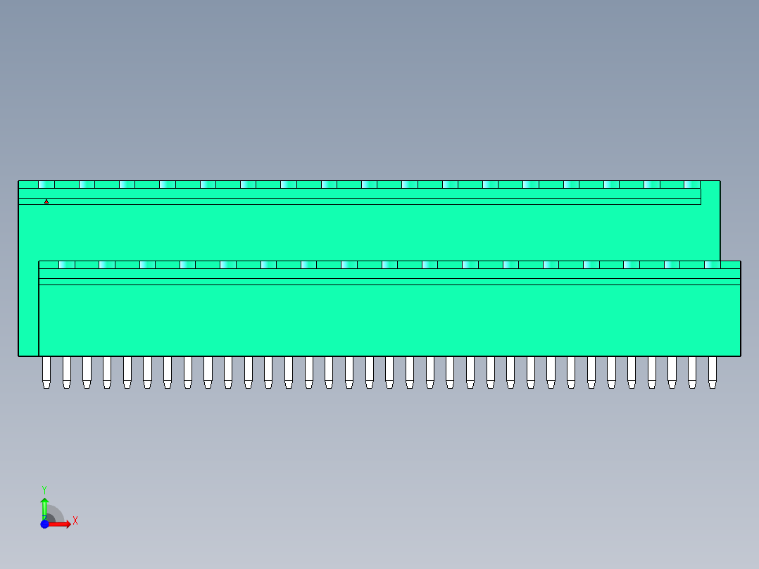 DEGSON 2EDG 系列 5.08mm 可插拔接线端子组-2EDGVTC-5.08-34P-14-00AH前视图