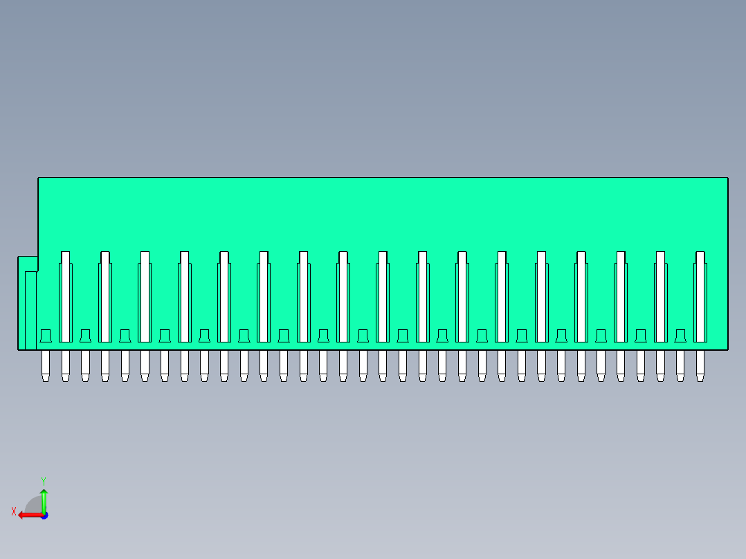DEGSON 2EDG 系列 5.08mm 可插拔接线端子组-2EDGVTC-5.08-34P-14-00AH后视图