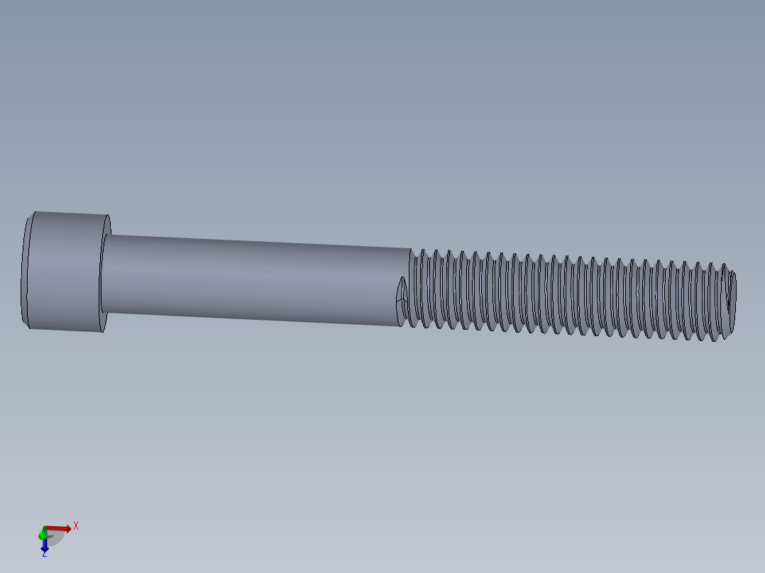粗螺纹 SHCS 螺钉-SHCS 9.525.x16x3.SLDPRT