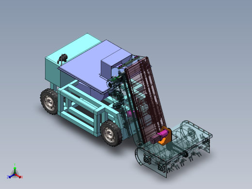 道路清粪清理车三维SolidWorks正等轴测缩略图