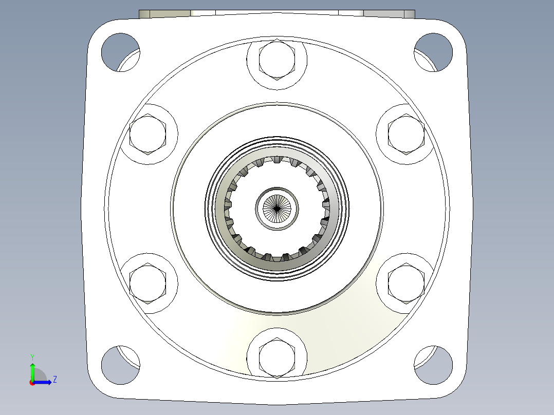 Libary - 液压摆线马达左视图