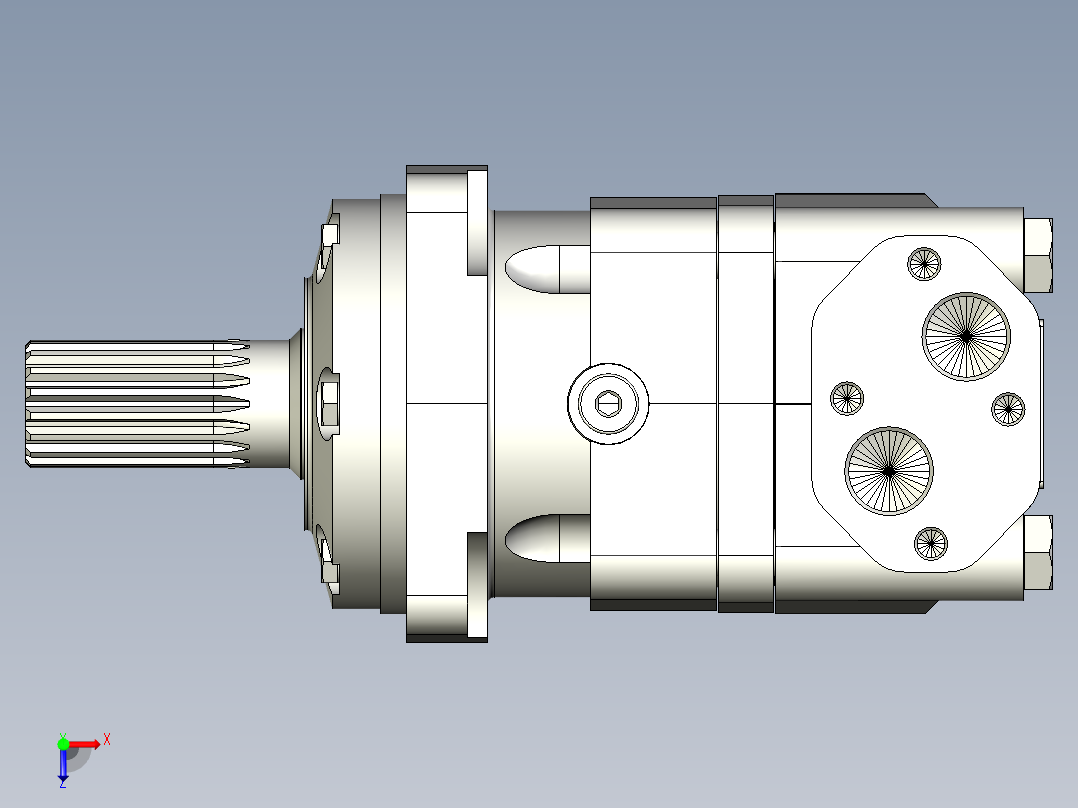 Libary - 液压摆线马达俯视图