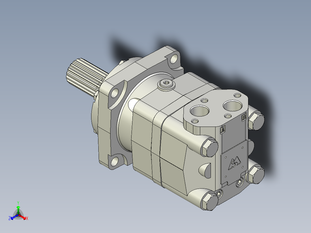 Libary - 液压摆线马达正等轴测图