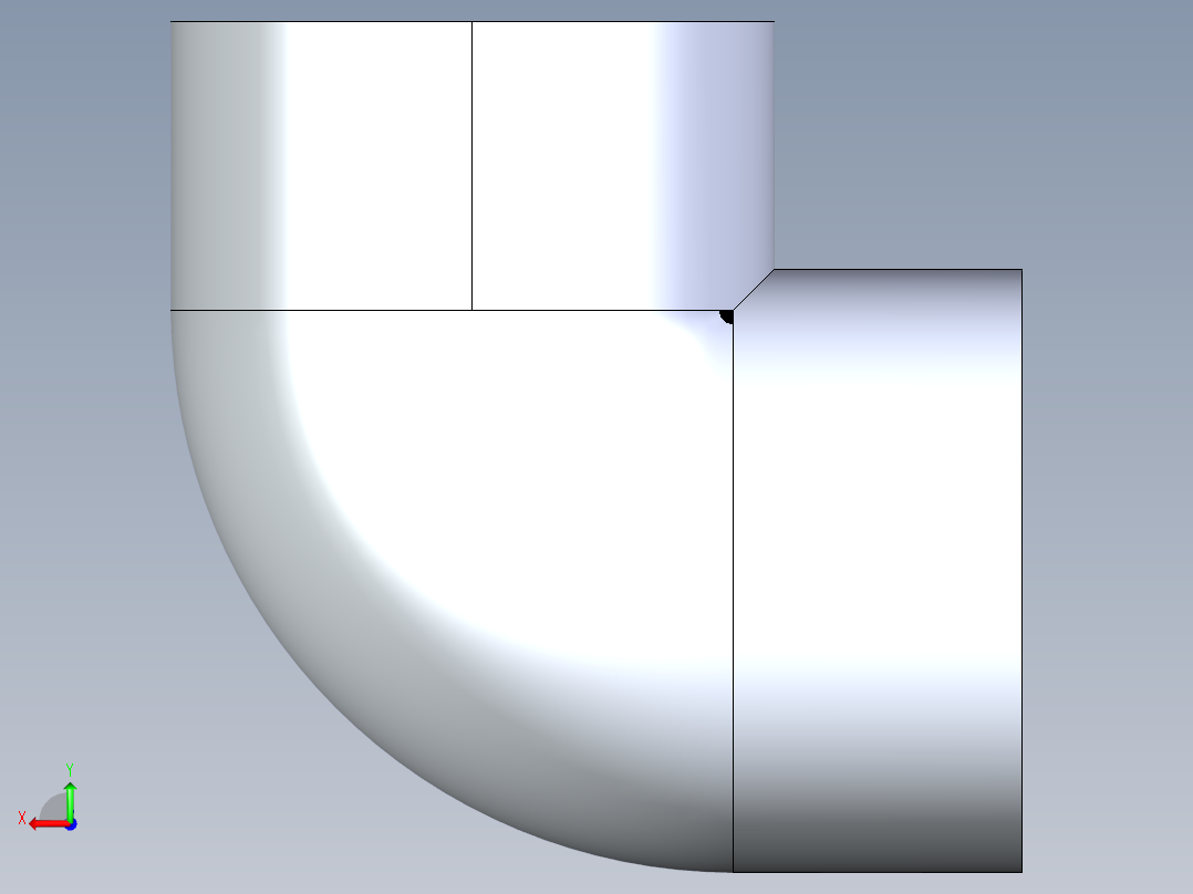聚氯乙烯配件05-Sch80_90Elbow_SxS_806-120 _12in后视图