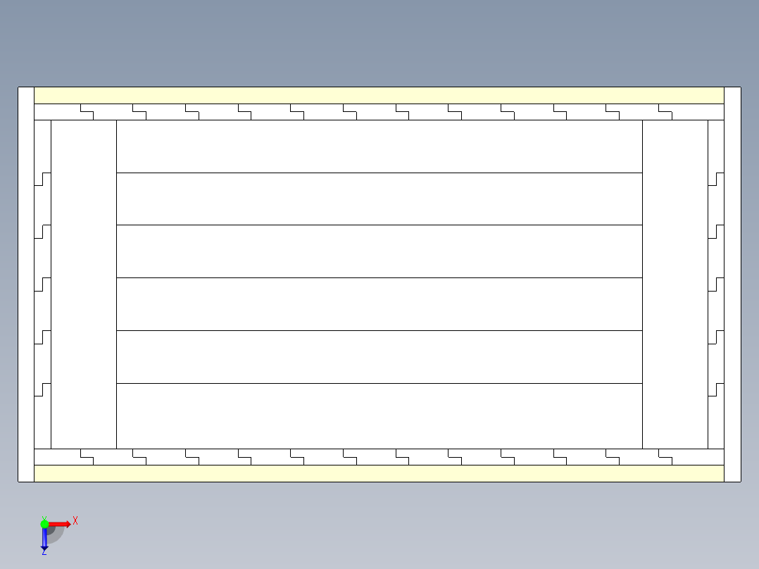 木板包装箱木箱3俯视图