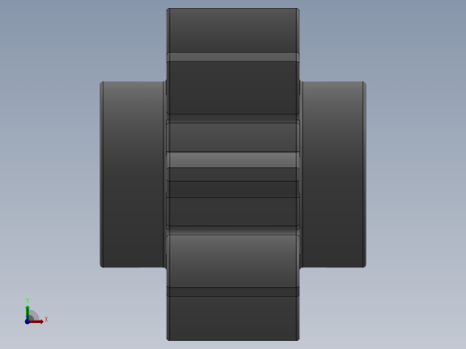 3647 - 4211432 - Medium Stone Grey Technic Gear 8 Tooth.SLDPRT前视缩略图