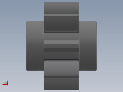 3647 - 4211432 - Medium Stone Grey Technic Gear 8 Tooth.SLDPRT后视缩略图