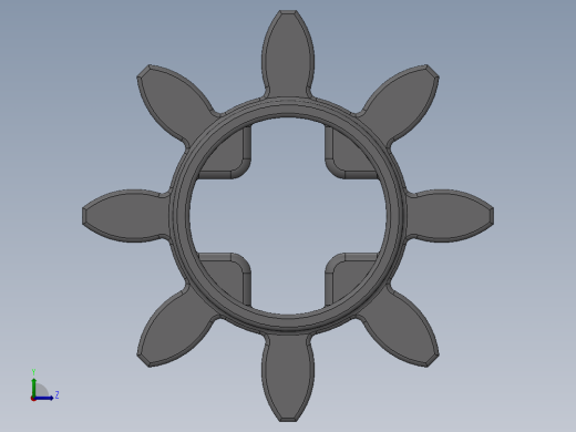 3647 - 4211432 - Medium Stone Grey Technic Gear 8 Tooth.SLDPRT左视缩略图