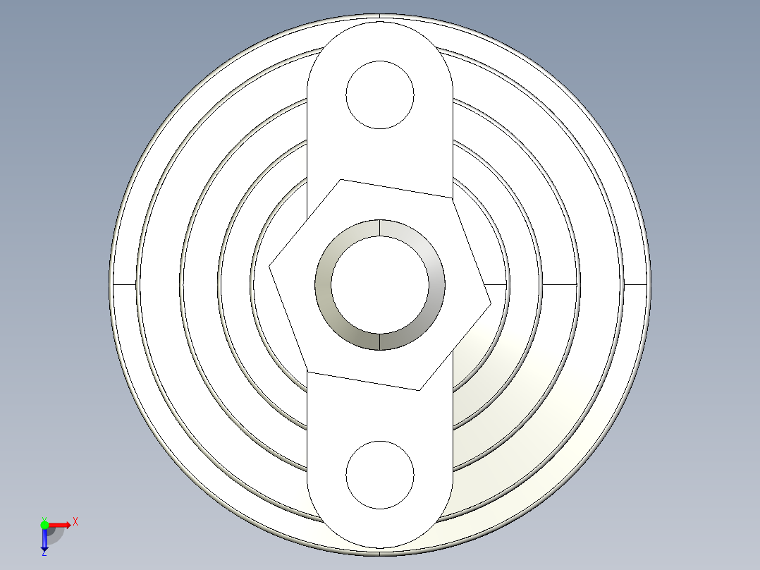 水平調整腳座(SUS製)LVF100-SUS-3D多系列多零件图纸模型俯视图