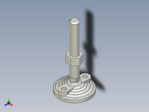 水平調整腳座(SUS製)LVF100-SUS-3D多系列多零件图纸模型正等轴测缩略图